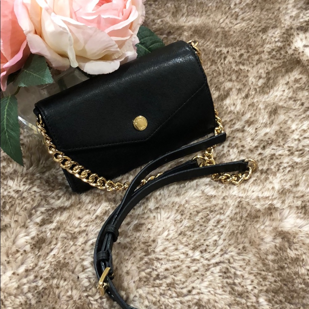 Small black Michael Kors cell phone wallet